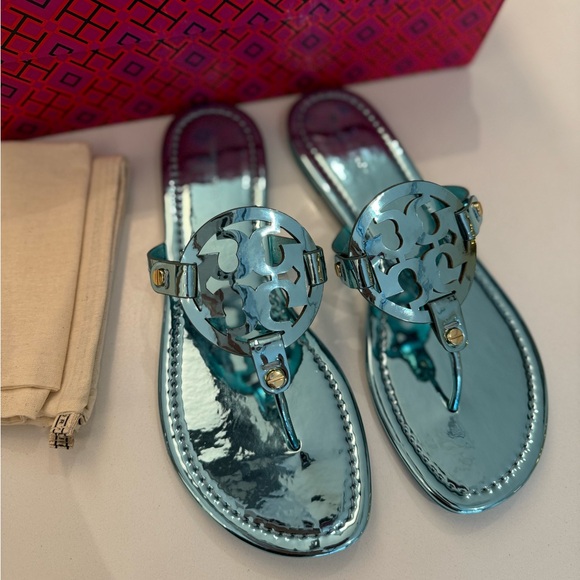 Tory Burch Shoes - Tory Burch‎ Women's Miller Sandals, Teal, Retail $198